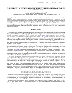 enhancement of buckling strength in the tapered skeletal elements