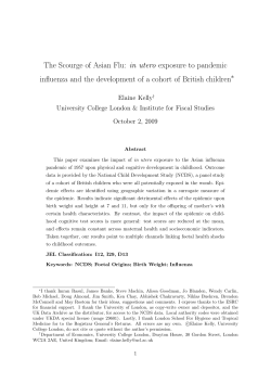 The Scourge of Asian Flu: in utero exposure to pandemic influenza