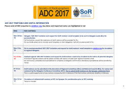 ADC 2017 Conference Timetable