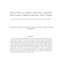 Attract Voters or Appease Grassroots? Opposition Party Leaders