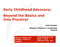 Early Childhood Advocacy - Vision for Children at Risk