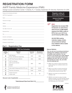 2016 AAFP FMX Registration Form