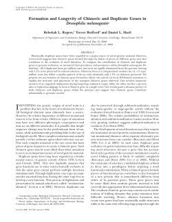 Formation and Longevity of Chimeric and Duplicate Genes in