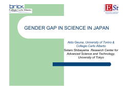 GENDER GAP IN SCIENCE IN JAPAN