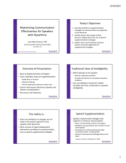 Maximizing Communication Effectiveness for Speakers with Dysarthria