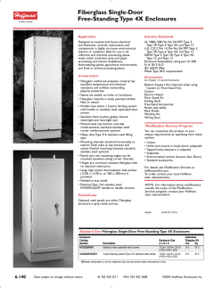 Fiberglass Single-Door Free-Standing Type 4X Enclosures