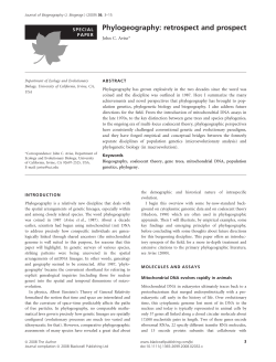 Phylogeography: retrospect and prospect