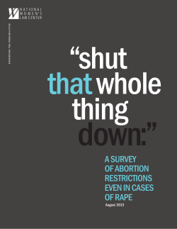 a survey of abortion restrictions even in cases of rape