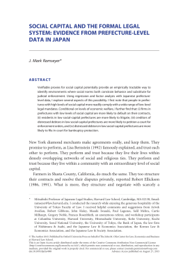 Social Capital and the Formal Legal System