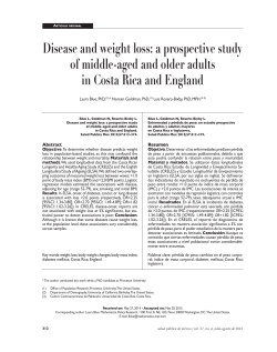 Disease and weight loss: a prospective study of middle