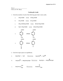 Carboxylic Acids - ChemConnections