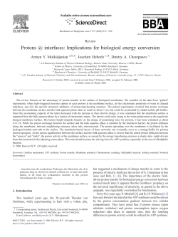 Protons @ interfaces: Implications for biological energy conversion