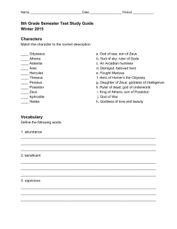 8th Grade Semester Test Study Guide Winter 2015 Characters