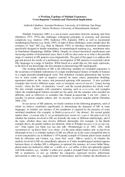 A Working Typology of Multiple Exponence: Cross
