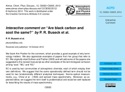Interactive comment on &ldquo;Are black carbon and soot the same?&rdquo;