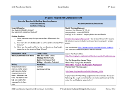 3rd grade: Aligned with Literacy Lesson 16