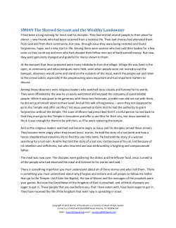 SM049 The Shrewd Servant and the Wealthy Landowner