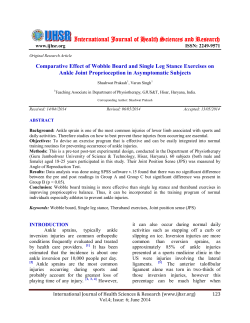 Comparative Effect of Wobble Board and Single Leg Stance