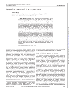 Apoptosis versus necrosis in acute pancreatitis
