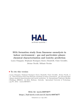 SOA formation study from limonene ozonolysis in indoor