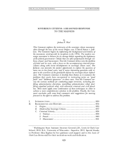 sovereign citizens: a reasoned response to the madness