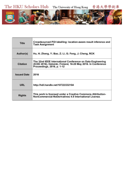 Title Crowdsourced POI labelling: location