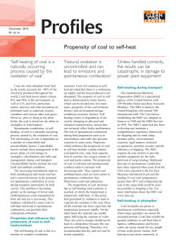 Propensity of coal to self-heat