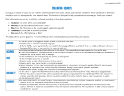 Evaluating sources