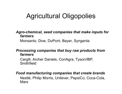 Agricultural Oligopolies
