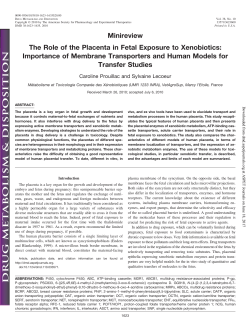 Minireview The Role of the Placenta in Fetal Exposure to Xenobiotics