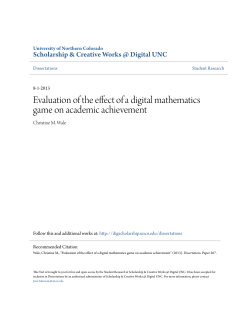Evaluation of the effect of a digital mathematics game on academic