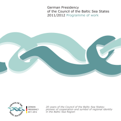 German Presidency of the Council of the Baltic Sea States 2011