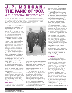 jp morgan, the panic of 1907 - Constitutional Rights Foundation