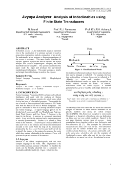 Avyaya Analyzer - International Journal of Computer Applications