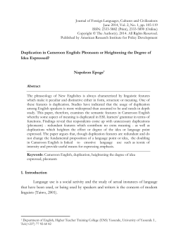 Full Text  - Journal of Foreign Languages, Cultures