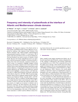 Frequency and intensity of palaeofloods at the interface of Atlantic