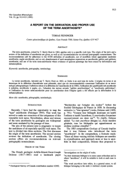 A REPORT ON THE DERVAilON AND PROPER USE OF