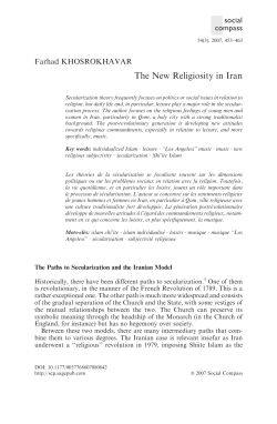 The New Religiosity in Iran