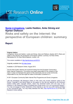 EU Kids Online II - LSE Research Online