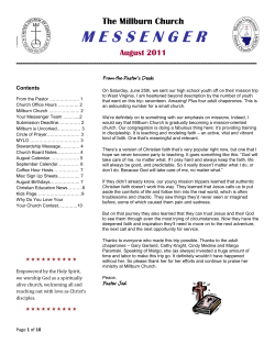 messenger - Millburn Church