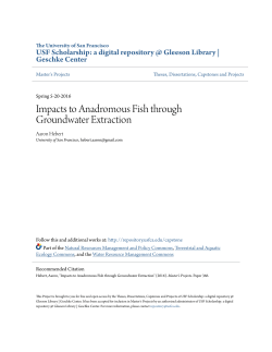Impacts to Anadromous Fish through Groundwater Extraction