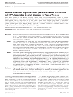 impact of Human Papillomavirus (HPV)