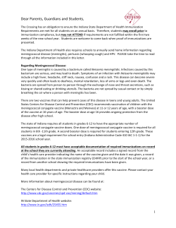 Immunization Info - Crossing Educational Center