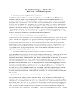 2011-2012 Student Employee of the Year Winner Adam Smith