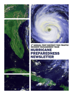 First Annual Hurricane Preparedness Newsletter