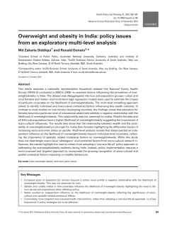 Overweight and obesity in India