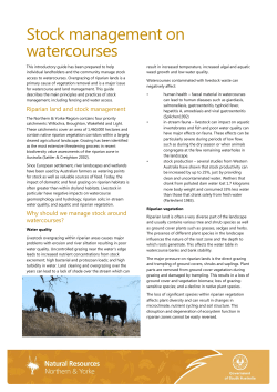 Stock management on watercourses