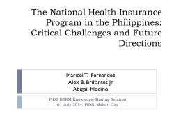 The National Health Insurance Act of the Philippines: Critical