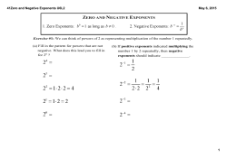 41Zero and Negative Exponents U6L2