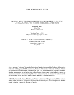 How Can Behavioral Economics Inform Non